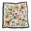 Lenço Quadrado 70cm Colorido, Novo Estilo Fashion, Lenço Quadrado Floral de Seda Falsa, Lenço Simples e Leve de Seda Falsa, Lenço Pequeno para Pescoço