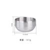 Cuenco de arroz coreano de acero inoxidable 304 de doble capa con tapa, cuenco de fideos instantáneos bibimbap con aislamiento anti-escaldaduras de doble capa para restaurante en casa.