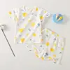 Ropa de Algodón Puro para Casa de Niños Traje de Manga Corta para Bebé Verano Manga Media Infantil Delgado Verano Casa Stock Disponible