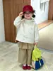 Conjunto de chaqueta con capucha de otoño para bebé niña, conjunto elegante para niño pequeño con pantalones rectos de dobladillo con volantes, conjunto casual de dos piezas para exteriores estilo coreano