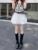 Shorts de trabajo estilo americano para mujer, diseño de verano con múltiples bolsillos, falda-pantalón abullonada versátil de cintura alta en línea A