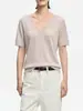 E-Dong Pedido Camiseta de Punto de Manga Corta Lisa de Color Sólido Estilo Coreano Ins para Mujer, Top Suelto Fresco y Relajado de Verano