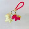 Llavero Edición Año del Caballo de Oro Colgante para Bolso Cadena Caja de Regalo de Paz y Alegría Regalo de Cumpleaños