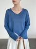 Camiseta de Manga Longa Fina Taochuan para Proteção Solar de Verão para Mulheres Nova Malha Solta com Decote V Yl732