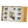 Taza de Té Creativa Más Vendida con Tapa, Taza de Té de Flores Resistente a Altas Temperaturas, Juego de Té de Vid Caja de Regalo, Taza de Té de Flores de Color Esmalte