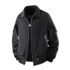 Jaqueta Bomber Masculina Primavera e Outono 2025 Nova Marca Tendência Gola Lapela Workwear Executiva Jaqueta Baseball para Homens