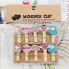 Clip Unicornio Arcoíris Jardín de Niños Florería Tarjeta Clip de Madera Amor Colgante Pared de Fotos Nubes Clip de Madera Pequeño