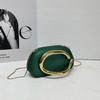 Bolsa Clutch Nova da Moda, Mini Bolsa de Noite, Alça de Metal Dourado, Bolsa com Corrente de Ombro, Bolsa Clutch Fosca