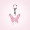 Llavero de Acrílico Estilo Ins Mariposa Colorida de Año Nuevo Transfronterizo 2D Colgante Lindo de Mochila de Alto Valor
