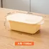 Caixa Quadrada de Cor Sólida para Armazenamento de Alimentos, Lancheira Espessa de Plástico de Grau Alimentício, Recipiente Selado para Frutas e Alimentos, Lancheira para Micro-ondas