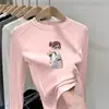 Linda camiseta de manga larga para niñas, con estampados de dibujos animados, cuello redondo, estilo jersey y diseñada como una capa base cálida. Hecho con tela suave y cómoda, es perfecto para niños mayores.