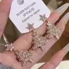 Collar con Colgante de Árbol de Navidad de Circonita Rosa Atmosférico y Delicado, Accesorios para Mujer, Cadena para Suéter de Lujo Ligero Otoño e Invierno, Exclusivamente para Ventas Transfronterizas
