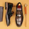 Zapatos de vestir para hombre de piel genuina, mocasines sencillos, hechos a mano, cómodos para ocasiones formales, piel pulida, zapatos de lujo de alta gama para bodas