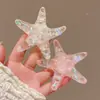 Pinza para el pelo de estrella de mar estéreo dulce y genial estilo coreano clip de pico de pato para vacaciones en la playa clip lateral para flequillo de chica dulce