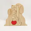 Amazon Rompecabezas de Madera Amor Familia Adornos Día de la Madre Decoraciones para el Hogar Regalos Festivos Adornos Decorativos