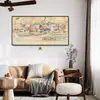 Esquina de CampoSeine Pintura Abstracta Estilo Vintage para Sala de Estar Pintura para Entrada de Hotel Arte para Villa Pintura Decorativa Hecho a Medida