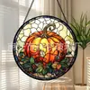 Vid de Calabaza de Navidad Colgante de Vidrio de Colores Adorno Colgante de Vidrio para el Hogar Decoración de Ventana Atrapasoles para el Jardín