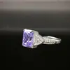 Anillo de Diamante de Alto Carbono S925 Europeo y Americano Explosiones en Vivo Femeninas Cara de Corte Flor de Hielo Seiko Anillo de Diamante Incrustado Completamente Uso Diario