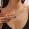 Collar de perlas de agua dulce, estilo europeo y americano, elegante, moderno, con forma de gota de agua y circonitas, estilo vintage.