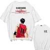 2023-día hombre Serie de Comercio Exterior serie de personajes slam dunk colección impresa letras en inglés Cuello redondo