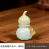 Mini Adornos de Cerámica de Jingdezhen de Siete Colores en Forma de Calabaza, Decoraciones Lindas y Coloridas de Estilo Fresco, Accesorios Giratorios