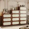 Gabinete Retro Armario de Almacenamiento Estante Simple de Pie Sala de Estar Hogar a Prueba de Polvo Armario de Almacenamiento Multicapa