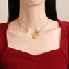 Collar de Flor de Cerezo para Mujer 2024 Nuevo Elegante Versátil Nuevo Chinoiserie Cadena de Clavícula de Gama Alta como Regalo para Mejores Amigas