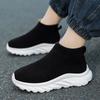 Calcetines, Zapatos Infantiles Transfronterizos, Zapatos Deportivos Casuales de Nylon de Caña Alta sin Cordones para Niños Mayores, Zapatos Elásticos Transpirables de Tejido Fly-Knit para Niñas