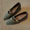 Zapatos Mary Jane de Gamuza Versátiles de Corte Bajo con Correa al Tobillo, Punta Fina, Estilizadores, Tacón Bajo, Diseño de Punto Nuevo de Nicho para Primavera Temprana 2026