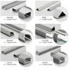 Luz de Contador LED Canal de Aluminio en Forma de U Carcasa de Aluminio en Forma de V Canal Reflectante Barra de Luz Dura Carcasa de Aluminio con Cubierta Exterior Tubo de Pasacables para Canal de Luz 12V