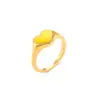 Anillo de Acero Inoxidable con Baño de Oro de 18K con Goteo de Aceite Negro Estilo Nuevo Exagerado Francés Ins Europeo y Americano para Mujeres Venta al por Mayor