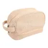 Bolsa Casual Nova de Linho Bolsa de Armazenamento para Cosméticos Bolsa de Camada Dupla Bolsa de Cosméticos de Linho Personalizada pelo Fabricante de Dongguan