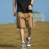 Nuevos Pantalones de Trabajo Versátiles de Verano de Moda Transfronterizos para Hombre, Shorts de Cinco Puntos, Shorts Casuales de Corte Amplio Regular para Moda Juvenil