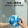 Esfera de limpeza de fibra colorida para uso na cozinha doméstica, para lavar louça e esfregar panelas, remove manchas sem danificar as superfícies das panelas, alternativa às bolas de palha de aço, fabricante