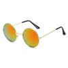 Gafas de Sol de Moda de Marco Metálico de Montura Completa Gafas Hippies para Adultos Niños Gafas Redondas Retro de Color