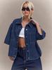 2025 Novo Comércio Exterior Transfronteiriço Roupas Femininas Estilo Retrô Jeans Novo Design Jacquard Shorts Jeans Soltos Conjunto para Mulheres