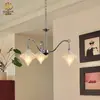 Lustre Vintage Estilo Francês para Sala de Estar e Sala de Jantar, Luminária Criativa Minimalista Moderna de Alto Padrão Artístico Estilo Creme para Quarto Estrela