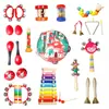 Set de Instrumentos Musicales Orff Set de 13 Piezas Juguete de Instrumento de Percusión Musical para Educación Temprana Infantil Material Didáctico para Jardín de Infantes Rojo
