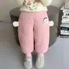 Calças de Algodão para Crianças, Calças de Lã para Meninas, Calças de Moletom Estilosas, Espessadas Novo Estilo 2025, Um Par de Calças de Inverno, Calças de Bebê da Moda