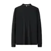 Sudadera de color liso para hombre con cuello redondo y manga larga, Top deportivo casual holgado para primavera y otoño, Camiseta base