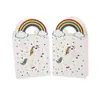 Caja de Dulces Nueva Estilo Europeo Unicornio Arcoíris Caja para Llevar a Mano Caja Pequeña para Repostería Caja de Galletas Embalaje Caja de Papel