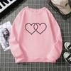 Otoño e invierno 2022 Nuevo suéter holgado de talla grande para mujer manga larga estudiante cuello redondo top estampado comercio exterior Venta al por mayor para mujer