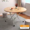 Mesa dobrável para uso doméstico, mesa de jantar para apartamento pequeno, dormitório, portátil para uso externo, adequada para montar barracas, mesa quadrada ou redonda, rápida de guardar