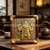 Animales del Zodiaco Adorno en Relieve de Oro Puro 999 Nuevo Estilo Chino Retro Pintura sobre Placa de Cobre Escritorio de Oficina Decoración del Hogar Artesanía Regalo