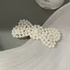 Elegante presilha de cabelo de pérola estilo francês para mulheres, presilha de franja lateral de alta qualidade, acessório de cabelo simples tipo bico de pato para franja
