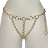 Ropa Zhuru Accesorios Transfronterizos Europeos y Americanos Anillo de Metal Punk Cadena de Cintura Hueca Sexy con Borla Retro T0085
