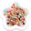 Cuentas redondas de resina con diseño de cielo estrellado, de dos colores, doradas, sueltas, hechas a mano, para teléfono móvil, accesorios para collar y cadena.