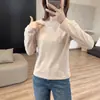 26 Camiseta de Lã Escovada Lisa de Outono para Bebê para Mulheres, Estilo Coreano, Gola Redonda, Caimento Solto, Camiseta Base Versátil, Top Branco