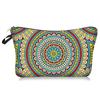 [Pequeña venta al por mayor] Bolsa de almacenamiento para cosméticos multifuncional con estampado de moda de la serie Mandala de Amazon