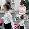 Camiseta Básica Gruesa de Doble Cara de Lana con Cuello Medio Alto de Manga Larga para Bebé Estilo Occidental Top Cálido Interior para Niños Medianos y Grandes